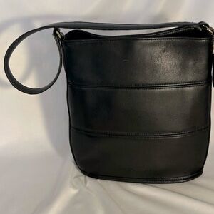VINTAGE Coach Tribeca Black Leather Shoulder Bag